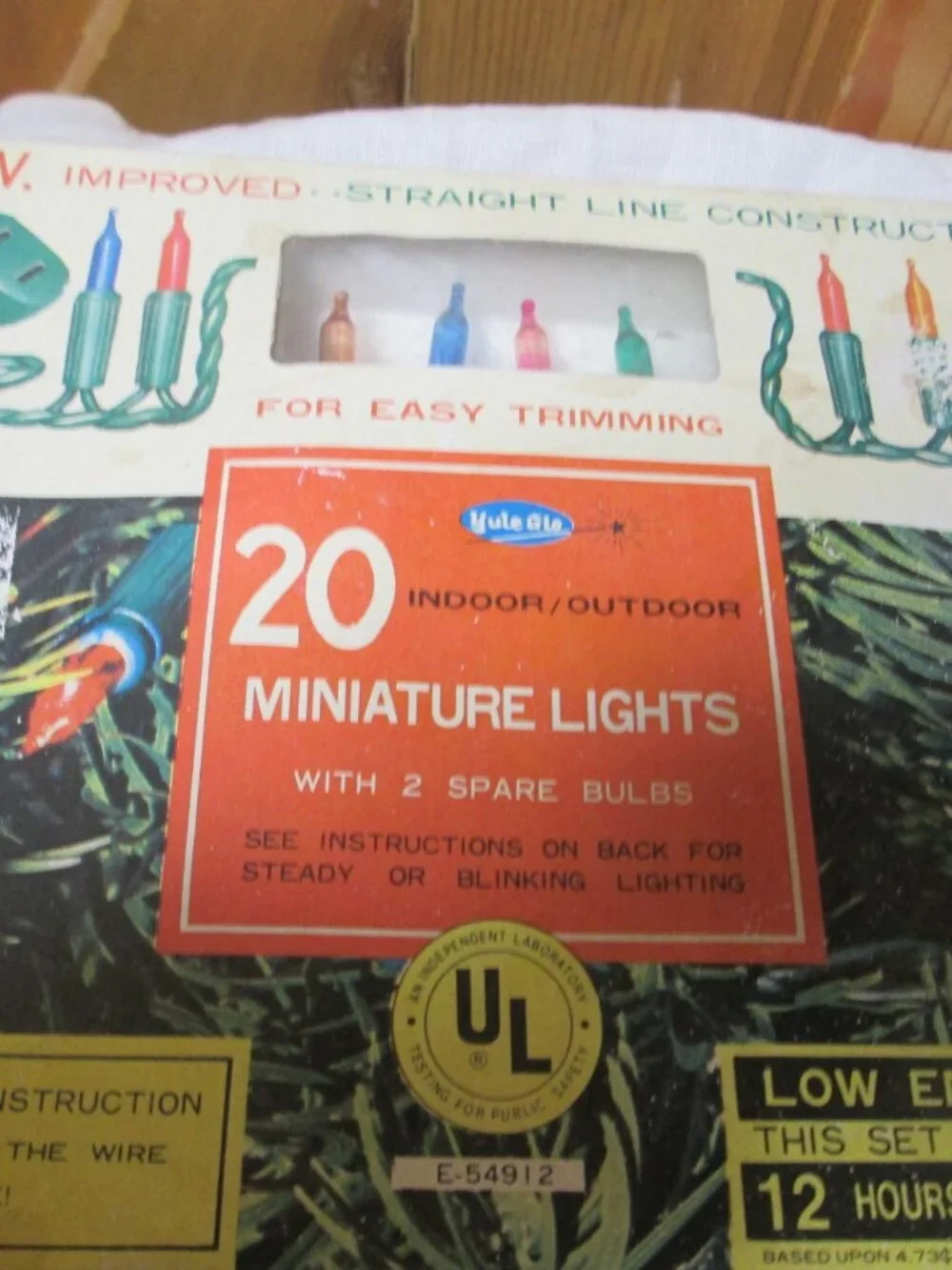 Vtg Yule Glo mini christmas tree lights new old stock
